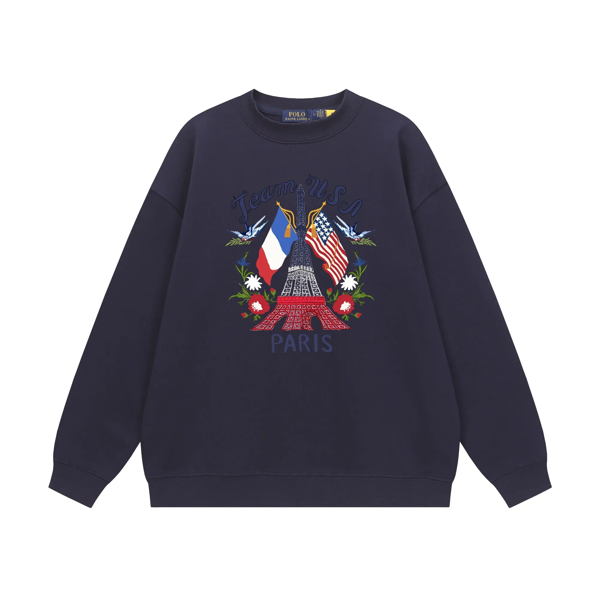 P200 Long-term stock] RalphLauren/Ralph Lauren 2025 autumn and winter new bear letter print 420g heavy large terry sweatshirt Ralph Lauren's age-reducing item, the coat fabric is made of 85% cotton ➕15% polyester, which not only retains the softness, comfort and breathability of cotton, but also adds the wear resistance and wrinkle resistance of polyester fiber, making the clothes more durable and easy to care for. Even in slightly cooler weather, you won't feel stuffy when wearing it. This kind of fabric has a natural crisp feel and is not easy to pill or deform. The bear on the chest is printed with English letters. It is full of color, full of three-dimensionality, and lifelike, adding a bit of liveliness and interest to the whole sweatshirt. There is no pressure to dress, regardless of age or gender. Complete accessories! Color: black, white, navy blue, light floral gray Size: M-L-XL-XXL